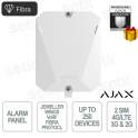 Ajax Superior Hub Hybrid 2 Blanc : Panneau de contrôle hybride professionnel avec Ethernet et double SIM