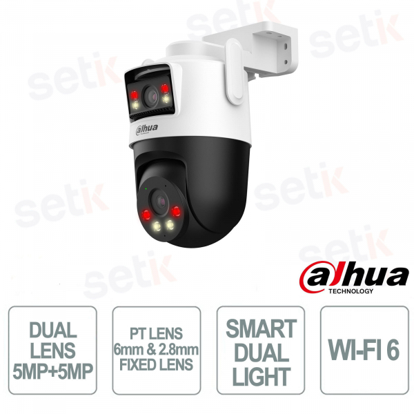 Telecamera Dahua IPC-WPT1539DD-SW-5E2-PV Dual Lens 5MP Wi-Fi 6