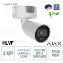 Ajax Superior BulletCam HLVF 4MP White: AI Security with Motorized Lens and WDR