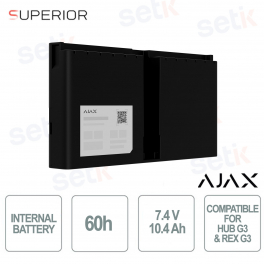 copy of Batterie Ajax Superior 16h noire : Autonomie certifiée pour les moyeux G3