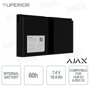 copy of Batterie Ajax Superior 16h noire : Autonomie certifiée pour les moyeux G3