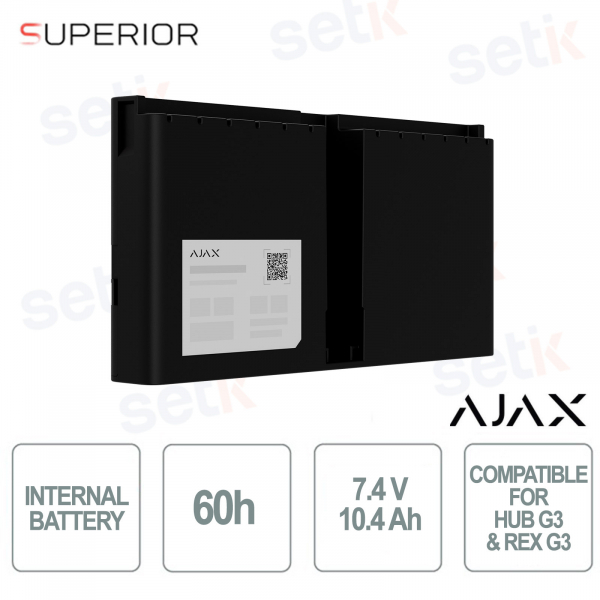 copy of Batterie Ajax Superior 16h noire : Autonomie certifiée pour les moyeux G3