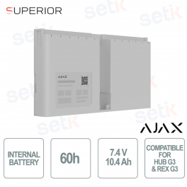 Batteria Ajax Superior 60h Bianca: Autonomia Grade 3 per Sistemi di Sicurezza
