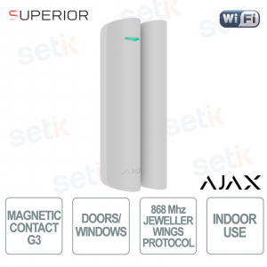 Sensore Apertura Ajax DoorProtect G3 Jeweller Superior Bianco: Sicurezza Avanzata per Porte e Finestre