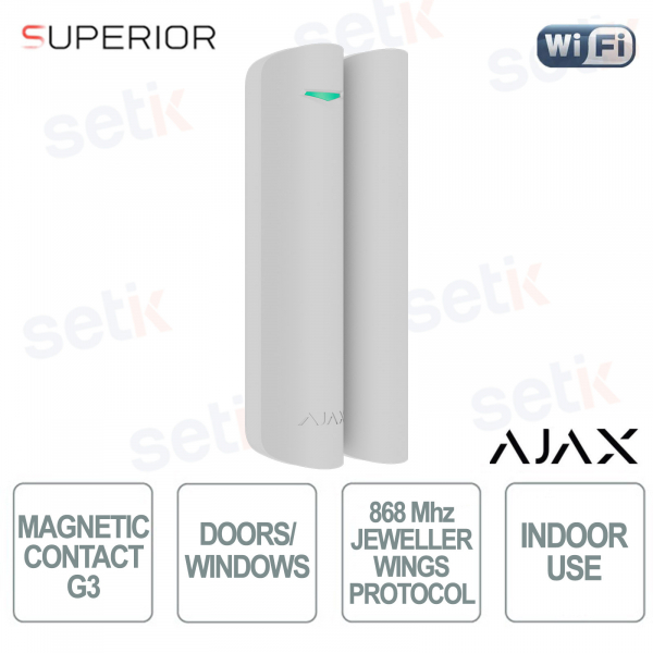 Ajax DoorProtect G3 Jeweller Superior White Opening Sensor: Advanced Security for Doors and Windows