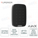 Wireless Keyboard with DESFire Access - Ajax Superior KeyPad Plus G3 Jeweler Black