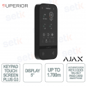 Ajax G3 Jeweler Keypad: Wireless Touchscreen Keypad with Smart Authentication and Advanced Security Features - Black