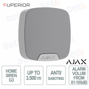Ajax HomeSiren G3 Jeweler: Professional High-Security Wireless Siren - White