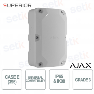 Ajax Case E 395 White: IP65 Hub Case with Internal Grade 3 Battery