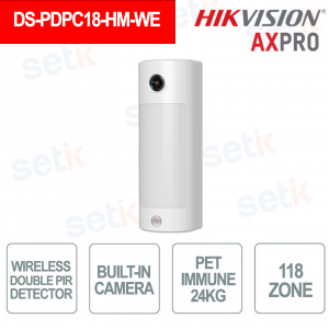 PIR Sensor - DS-PDPC18-HM-WE - with Outdoor Security Camera - Hikvision