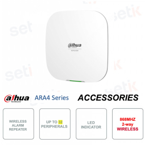 Ripetitore d’Allarme ARA46-N-W2-868 Massima Copertura Wireless per Sistemi di Sicurezza - Dahua