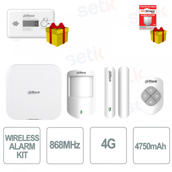 ART-ARC3800H-03-FW2-868 – Wireless Smart Alarm Kit with 4G and Video Verification - Dahua