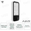 Ajax KeyPad TouchScreen Jeweler White: 5" Touch Keypad with Advanced Security