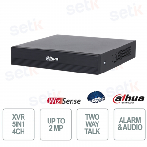XVR1B04-I/T WizSense 4-Channel DVR with AI, SMD Plus and Coaxial Two-Way Audio