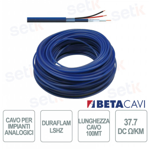 HD 4205 C_SF100 – Kabel für analoge Videoüberwachungssysteme – Kabellänge 100 m – Beta Cavi