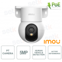 Telecamera IP PoE 5MP Pan&Tilt con AI e Notturna a Colori