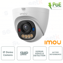 Telecamera IP Dome PoE da esterno IP67 con rilevamento persone/veicoli e deterrenza attiva