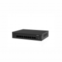 Switch PoE 10 Porte – 8 PoE + 2 Uplink 65W | 802.3af/at 250m Plug & Play