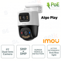 IMOU PS70F 10MP PoE Dual Lens con AIgo Play (Algo Play) – AI IMOU SENSE, Sirena 110dB, Luci Rosso/Blu