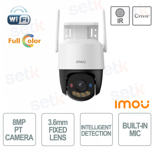 Imou Cruiser SC 8MP Telecamera Wi-Fi da Esterno 4K con Ottica 3.6 mm, Pan & Tilt e AI
