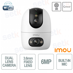 Caméra Wi-Fi intérieure Imou A1 double capteur 6 MP avec double objectif 3 MP, vision nocturne couleur et détection par IA