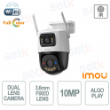 Imou Cruiser Dual 2 10MP Telecamera WiFi Esterno Dual Lens Pan Tilt AI con Ottica 3.6mm e Deterrenza Attiva