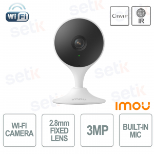Caméra WiFi intérieure Imou Cue 2 3MP avec objectif 2,8 mm, détection humaine par IA, audio bidirectionnel et vision nocturne