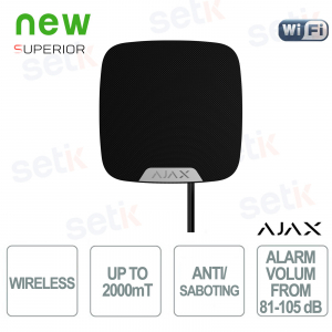 Ajax Superior Home Siren Jeweller - wireless con lettore LED Nero
