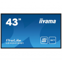 Écran IPS Iiyama 43 pouces - Affichage numérique - 1080p - Full HD - HDMI - VGA - Lecteur multimédia - LAN