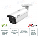 Telecamera IP WizMind 8MP con Ottica Varifocale 8-32mm AI Smart Dual Light IP67 IK10 - Dahua
