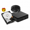 Kit AJAX SYSTEMS – Enregistreur vidéo réseau (NVR) 8 canaux avec HDMI + Mini caméra dôme 8 MP + Disque dur 1 To offert (Noir)
