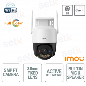 IMOU Cruiser SC 5MP WiFi 6 Telecamera PTZ da Esterno con AI, Visione Notturna a Colori e Allarme Integrato