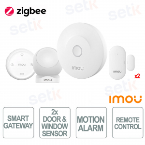 Kit Allarme Zigbee 1x Centralina ZG2 - 2x sensori ZD1 - 1x sensore ZP1 e 1x ZB1 - IMOU
