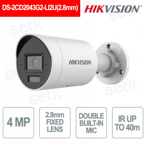 copy of DS-2CD2023G2-LI2U Caméra 2MP Acusense IP 2,8 mm avec audio et éclairage hybride intelligent - Hikvision