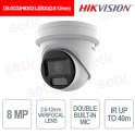 Telecamera IP Turret 8MP Varifocale AcuSense Smart Hybrid Light Audio IP67 IK10 - Hikvision
