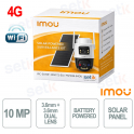 Imou AOV Dual Kit - 1x Telecamera AOV Dual 10MP Batteria + 1x Pannello Solare FSP008