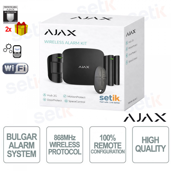 AJAX Professional Wireless GPRS / Ethernet Alarm Kit Black