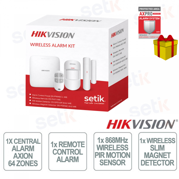 Hikvision AXPro Professional Alarm Kit 64 Zonen 868 MHz Wireless