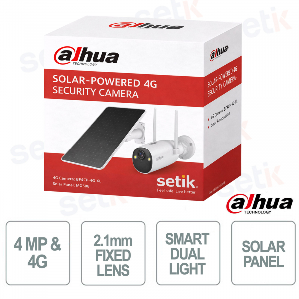 Kit/BF4CP-4G-XL/M0508 Caméra IA 4 MP avec objectif 2,1 mm et 4G - Dahua