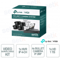 Video Surveillance Kit – 1 NVR + 4 Bullet Cameras + 1 TB Hard Disk - Vigi