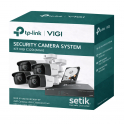 Kit de vidéosurveillance – 1 NVR + 4 caméras Bullet + disque dur 1 To - Vigi