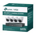 Kit TP Link VIGI NK4P-T4425-2T 4 telecamere 4MP Full Color + NVR 4 canali PoE+