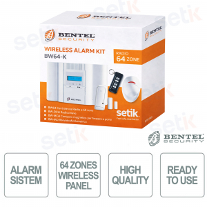 Kit completo inalámbrico PIR 64 Zone - Seguridad antirrobo - Bentel