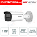 Caméra IP Bullet AcuSense DarkFighter IR 4 MP 4 mm, portée 60 m, IP67 - Hikvision