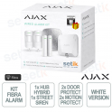 AJAX Kit Fibra di Allarme Professionale Wireless senza fili Ethernet - 2G - White