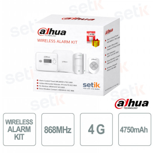 ART-ARC3800H-03-FW2-868 – Kit Allarme Wireless Smart con 4G e Videoverifica - Dahua