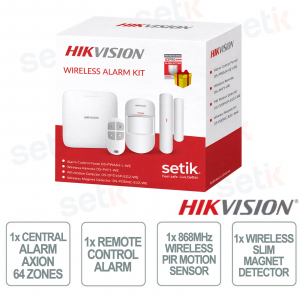 Hikvision AXPro Kit de Alarma Profesional 64 Zonas 868MHz Inalámbrico