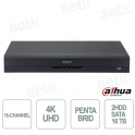 XVR5216AN-4KL-I3 16CH 4K WizSense AI con SMD Plus, Face Recognition e 2 HDD 16TB - Dahua
