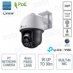 TP-Link VIGI C540 4MP PTZ IP66 con H.265+, AI Human & Vehicle Detection, IR 30m, PoE, Audio Bidirezionale