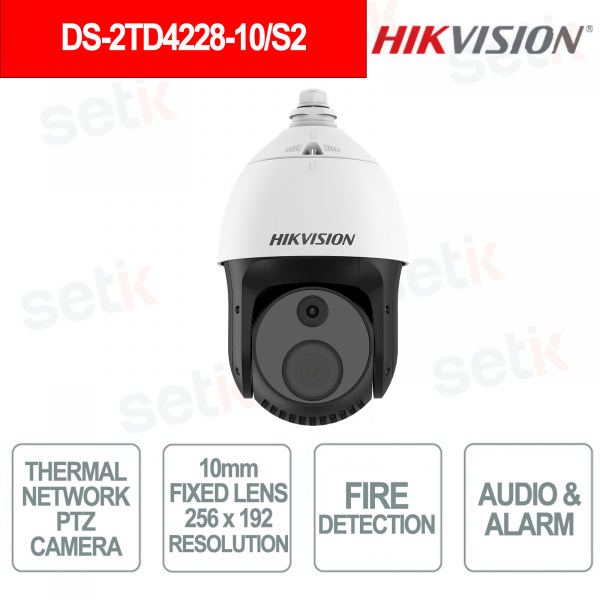 DS-2TD4228-10/S2 Thermal Speed Dome Bi-Spectrum 4MP 32x AI with IP66 and Fire Detection - Hikvision